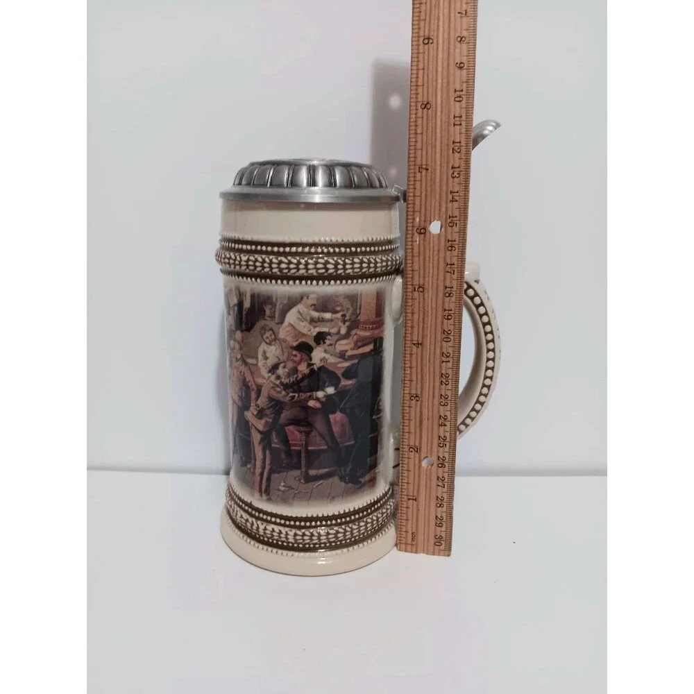 Paul Sebastian Fine Fragrance Co Beer Stein Pewter Ceramic 1999
